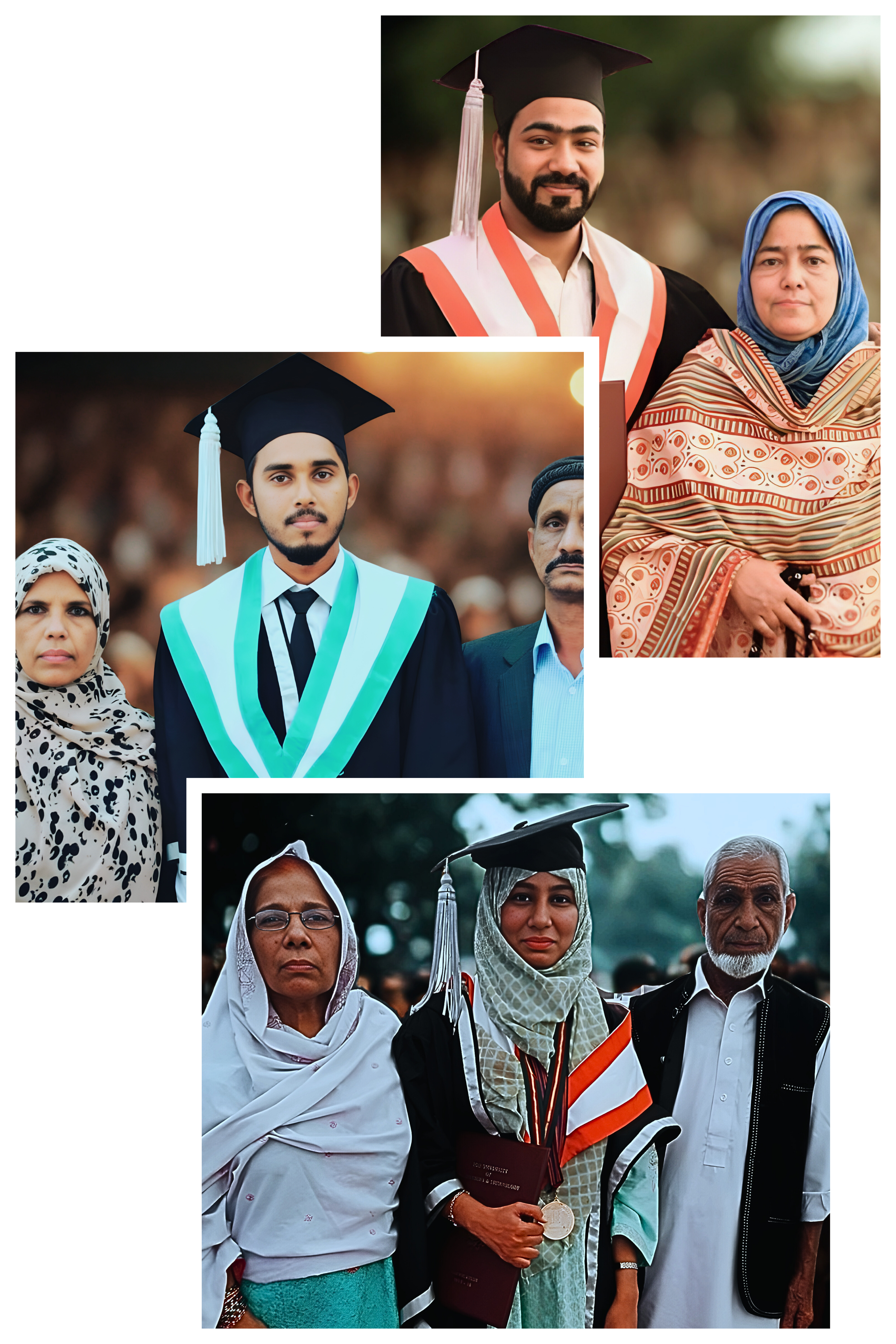 Graduate with family